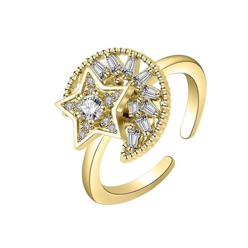Elegant Star Spinner Ring
