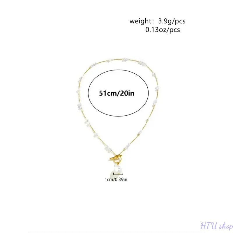 Dainty Pearl Toggle Necklace