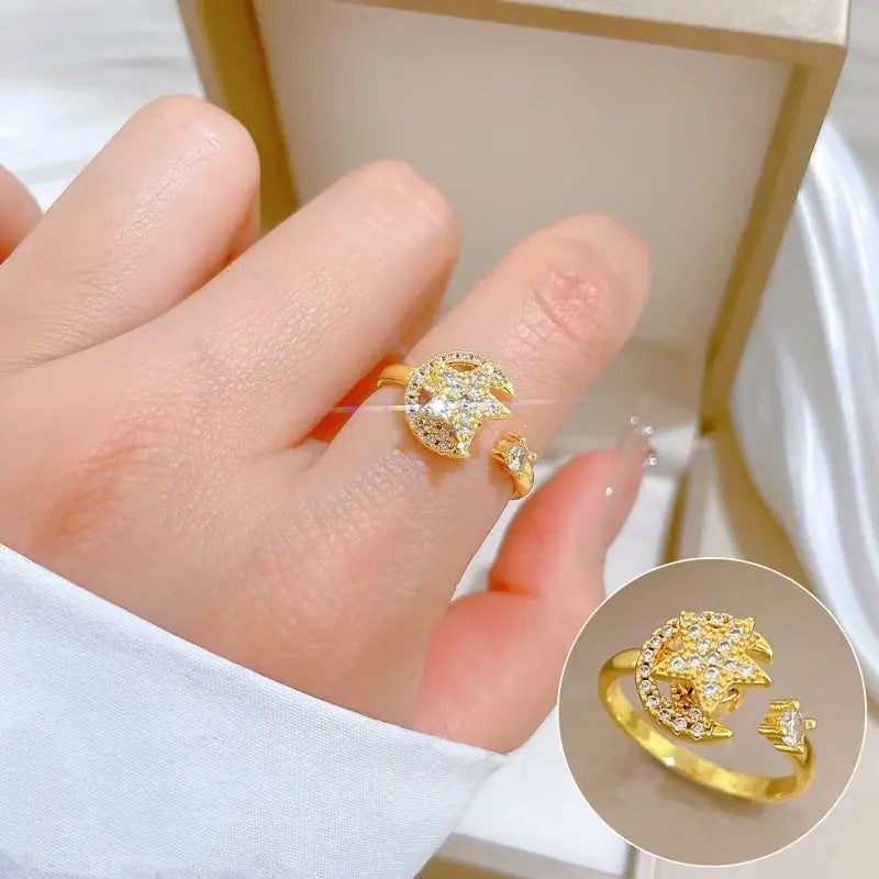 18k Floral Heart Ring
