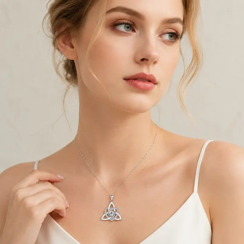 Elegant Heart Knot Necklace