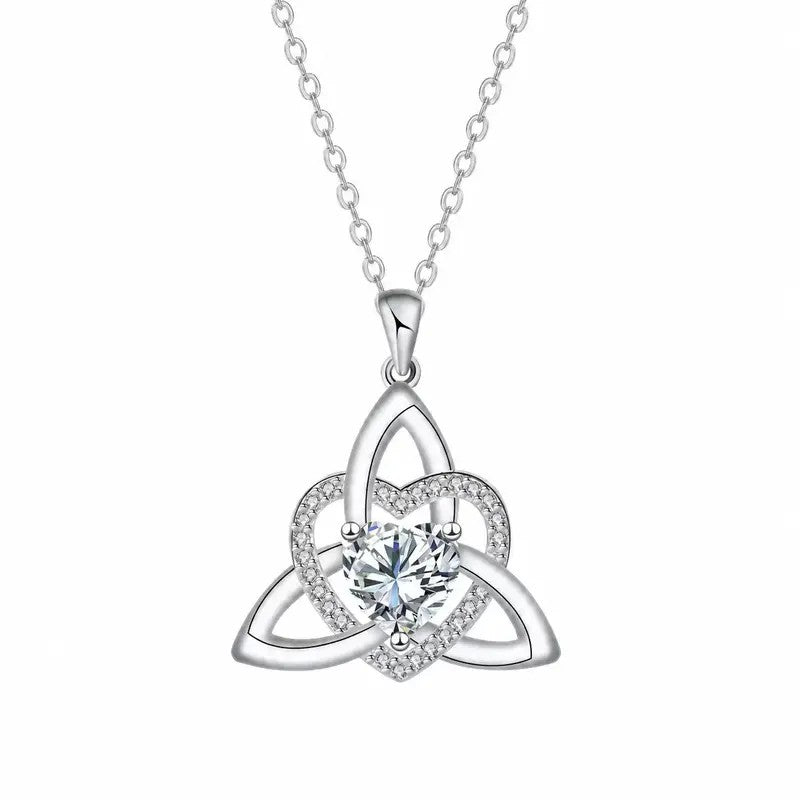 Elegant Heart Knot Necklace