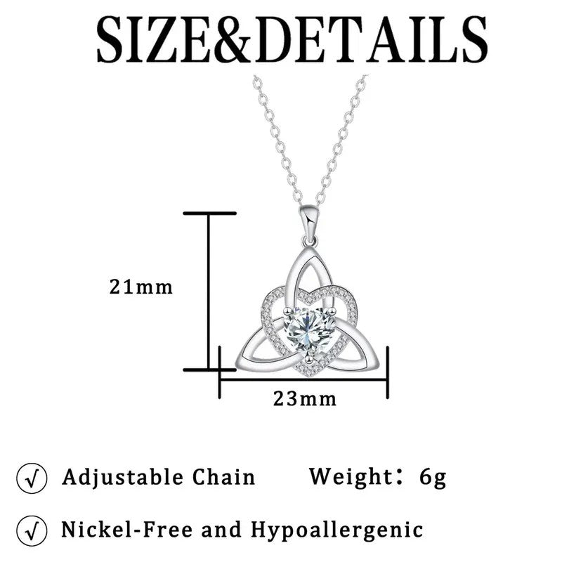 Elegant Heart Knot Necklace