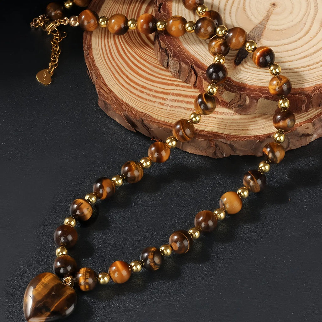 Boho Tiger's Eye Beaded Necklace