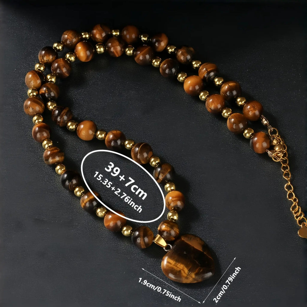 Boho Tiger's Eye Beaded Necklace