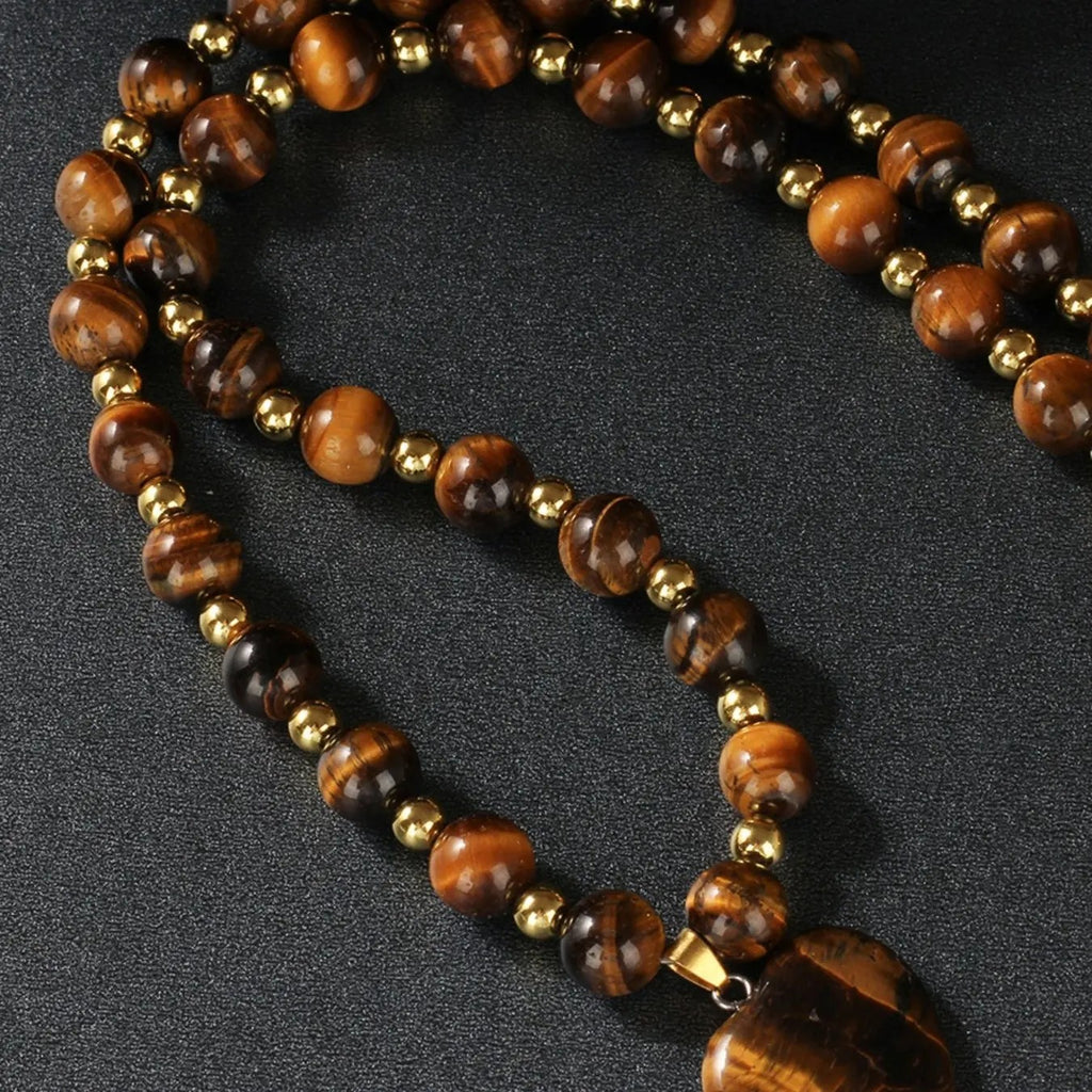 Boho Tiger's Eye Beaded Necklace