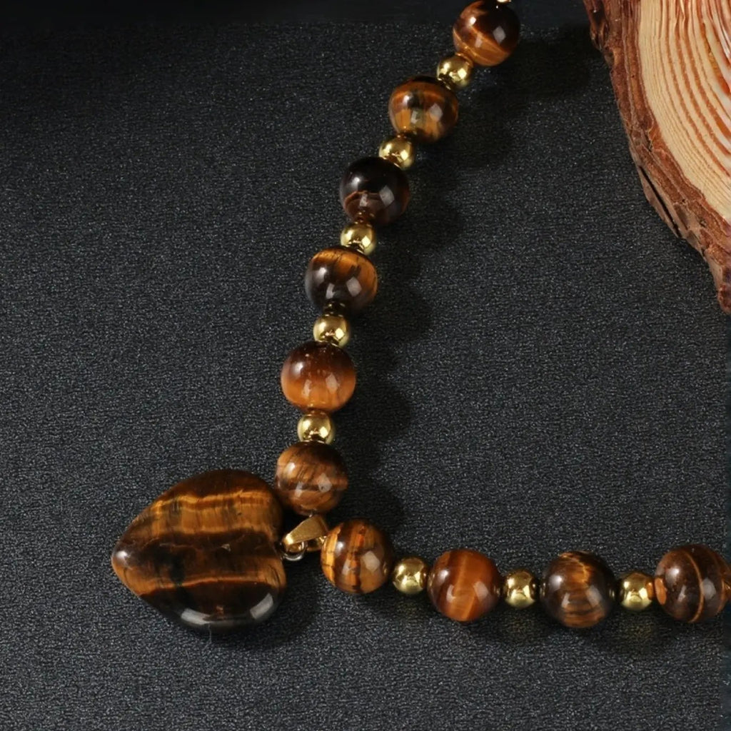 Boho Tiger's Eye Beaded Necklace