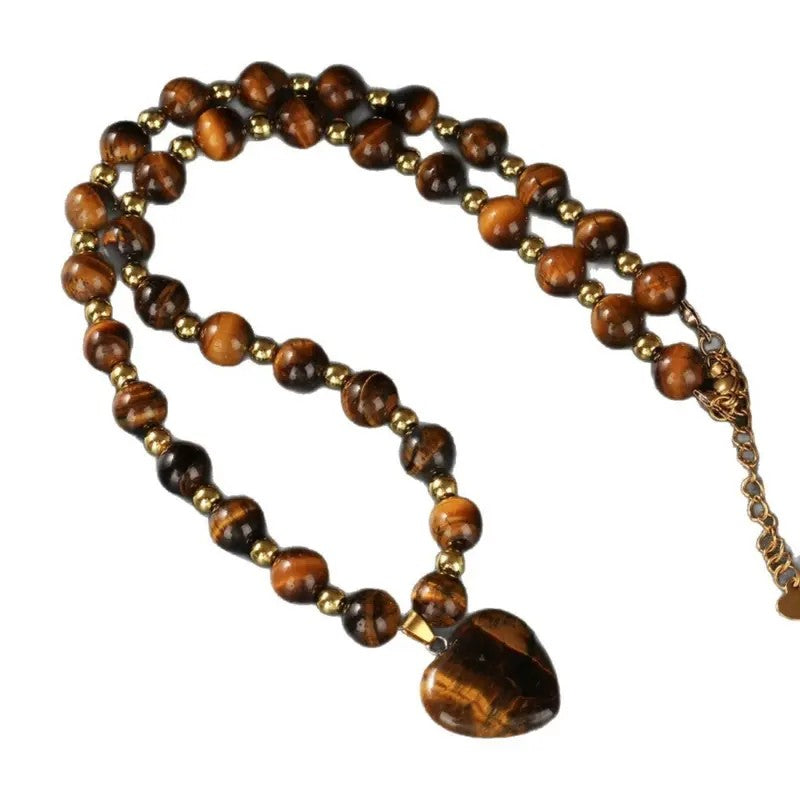 Boho Tiger's Eye Beaded Necklace