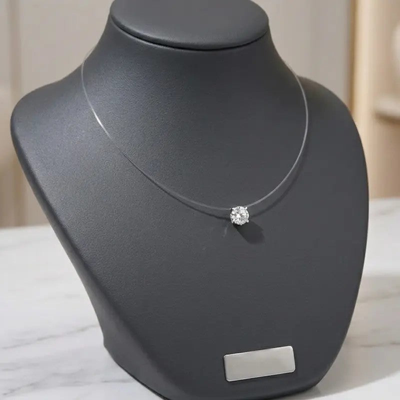 Minimal Zircon Pendant Necklace