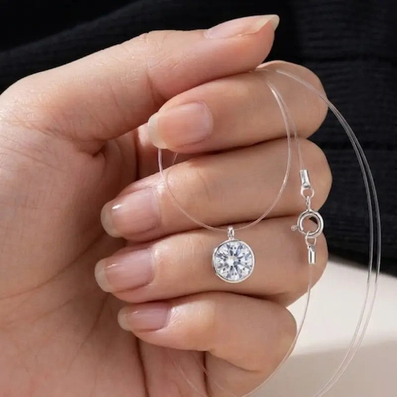 Minimal Zircon Pendant Necklace