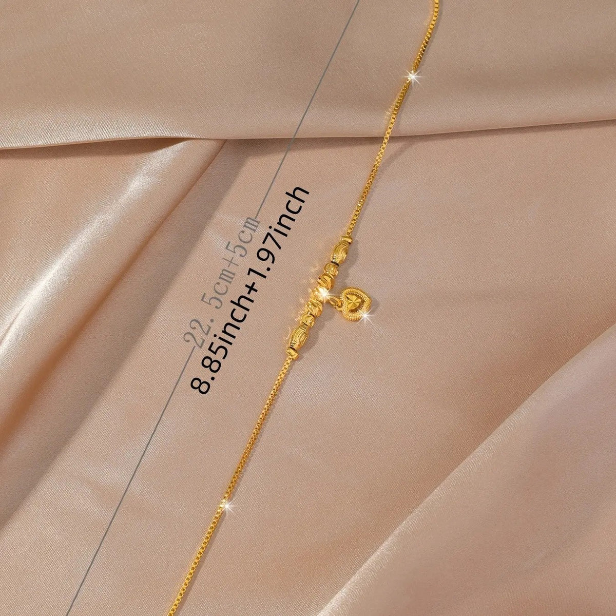Dainty Heart Beaded Anklet