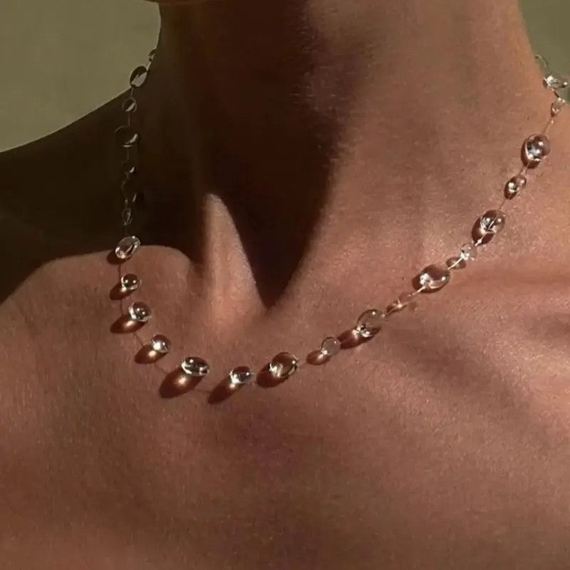 Dainty Crystal Drop Necklace