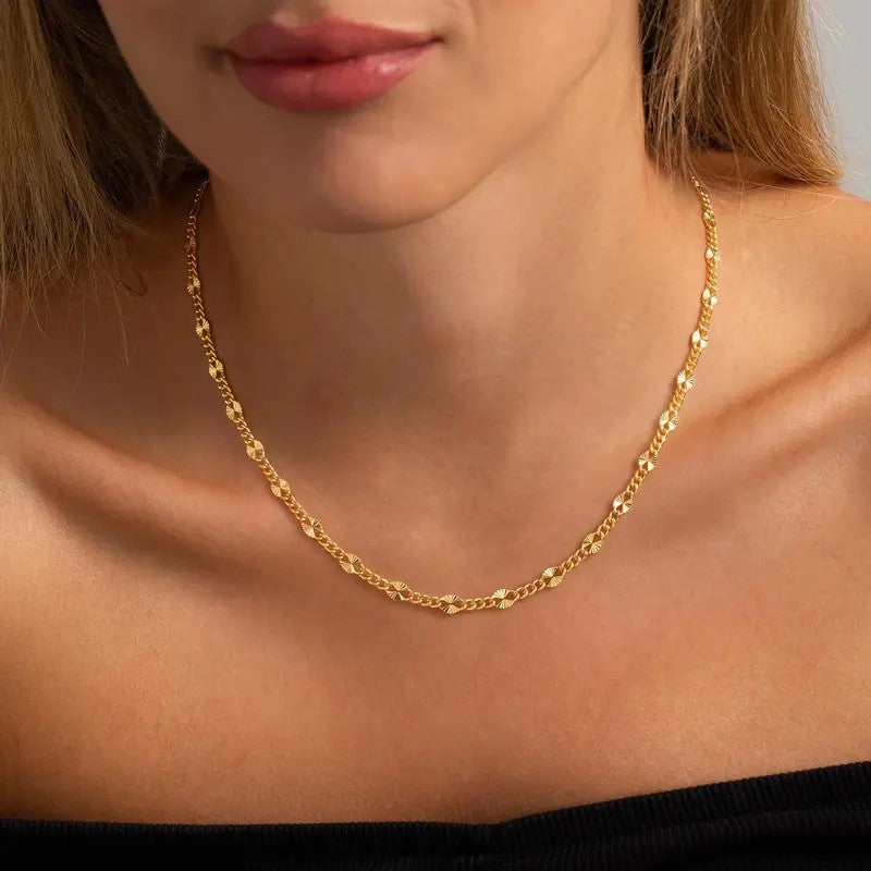 18k Elegant Sunflower Chain Necklace