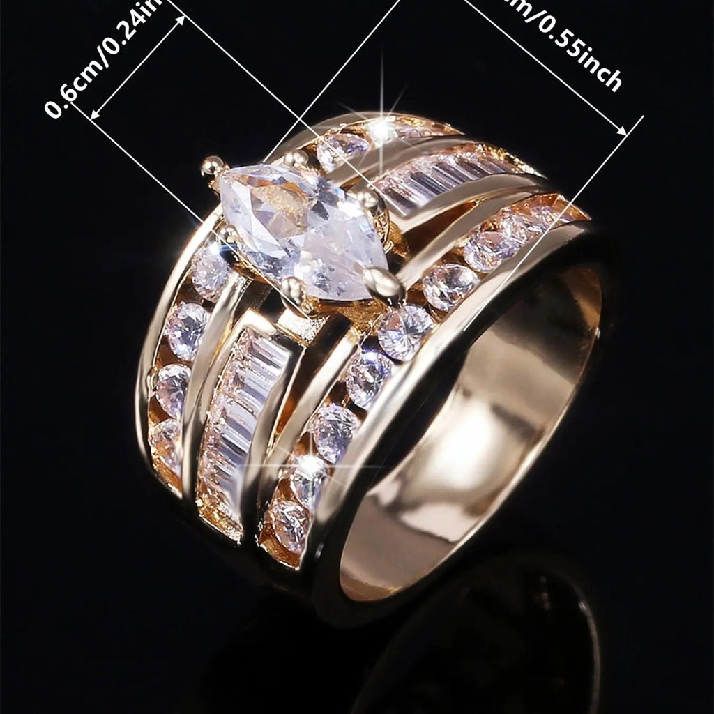 18k Elegant Marquise Ring