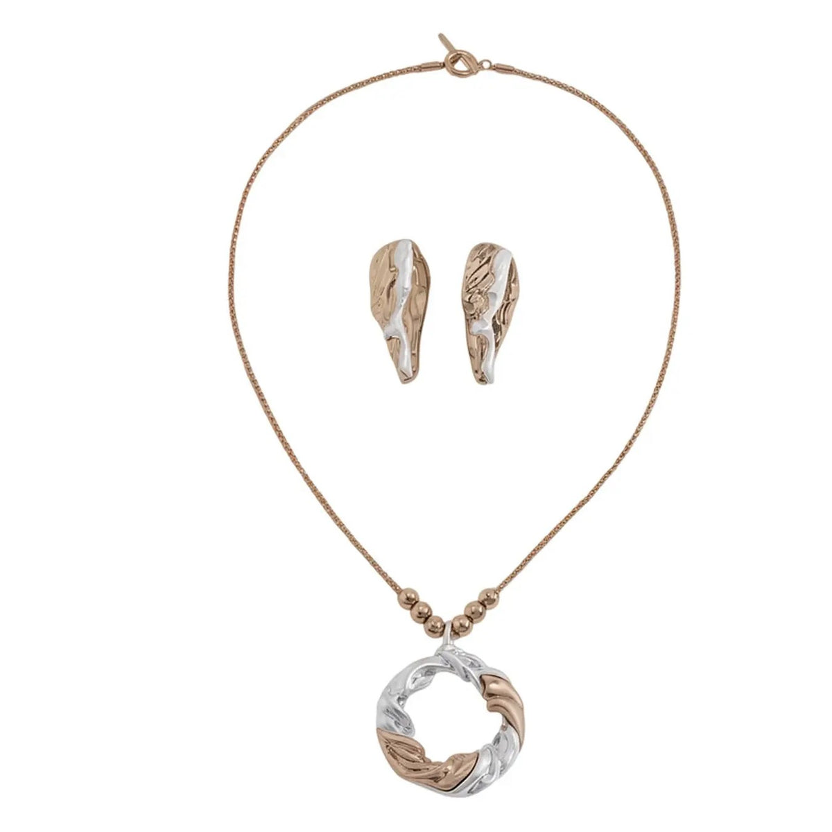 18k Twisted Circle Jewelry Set