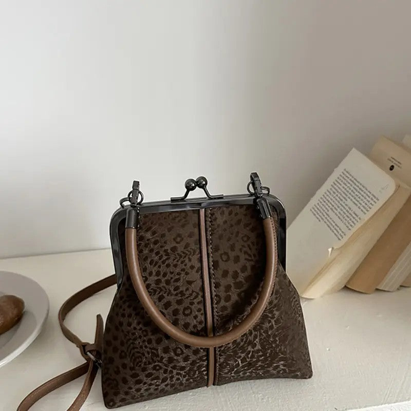 Vintage Leopard Frame Purse