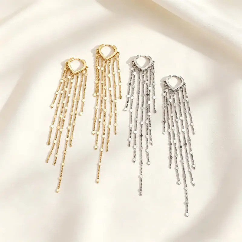 Geometric Chain Drop Earrings