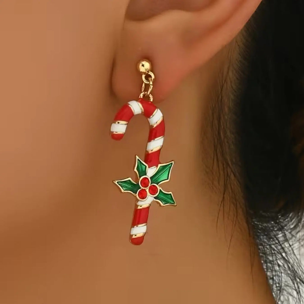 Candy Cane Drop Earrings