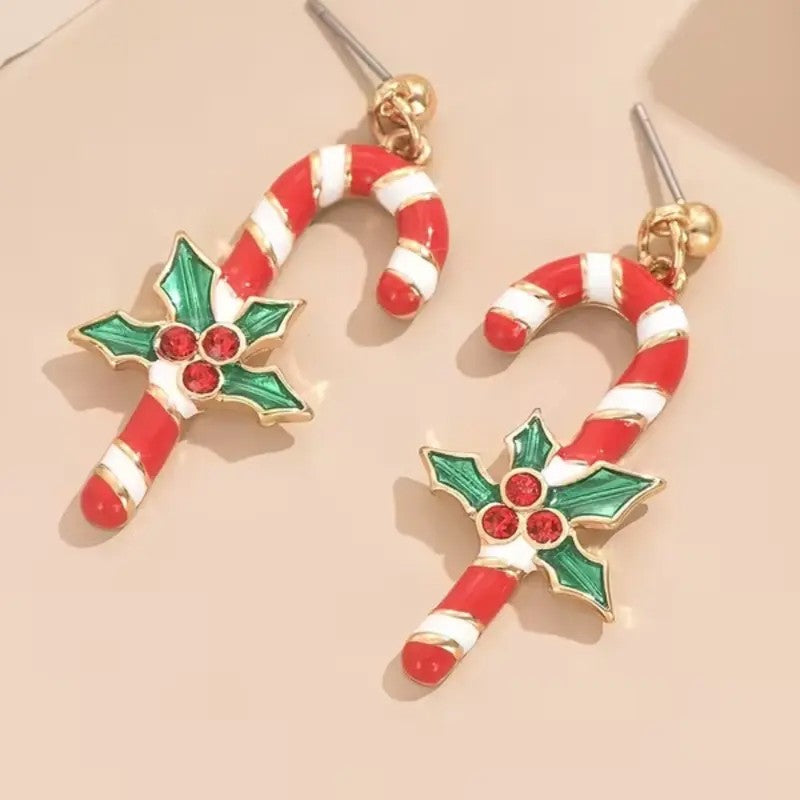 Candy Cane Drop Earrings
