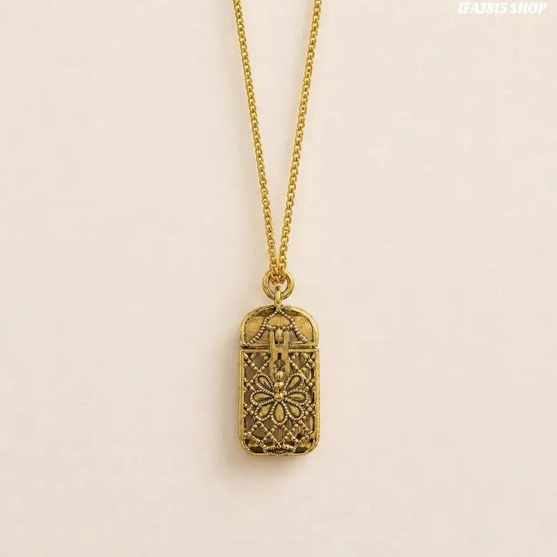 18k Vintage Tarot Card Necklace