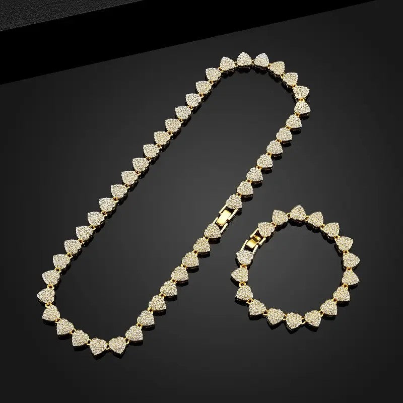 2PC Elegant Heart Jewelry Set
