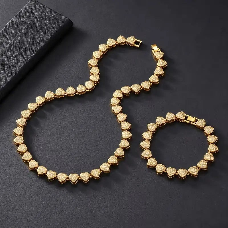 2PC Elegant Heart Jewelry Set