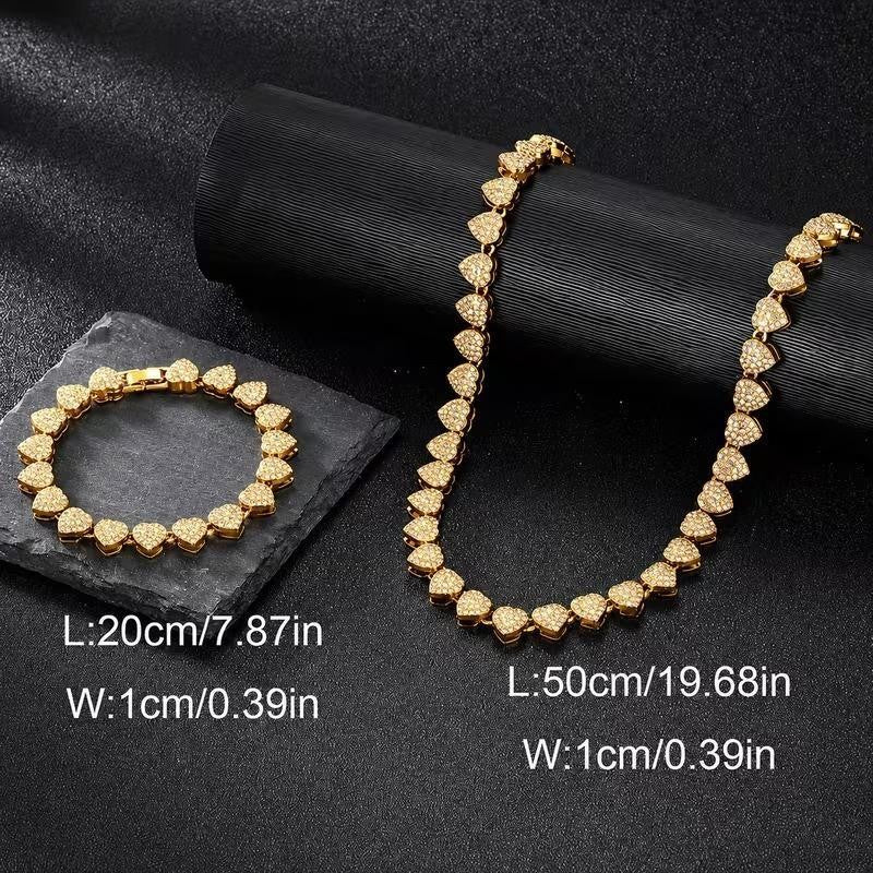 2PC Elegant Heart Jewelry Set