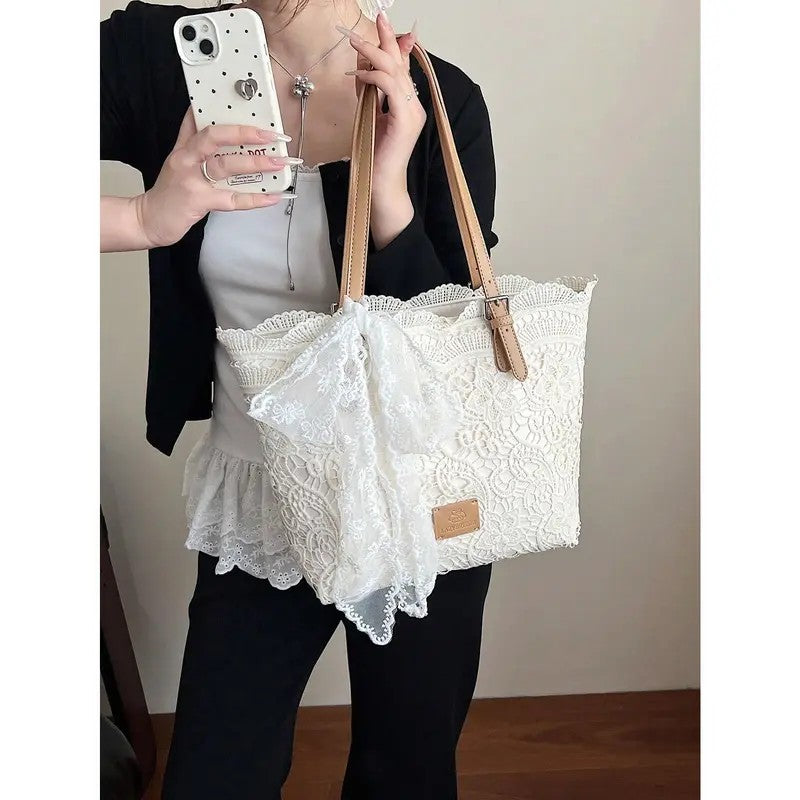 Elegant Lace Tote Bag