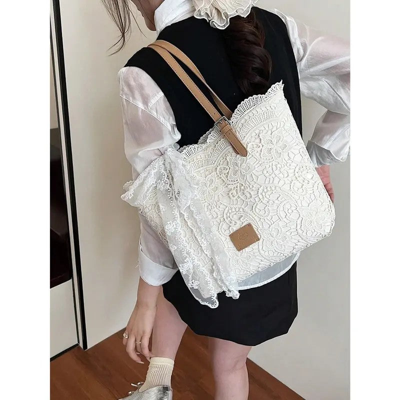 Elegant Lace Tote Bag