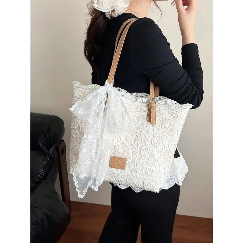 Elegant Lace Tote Bag