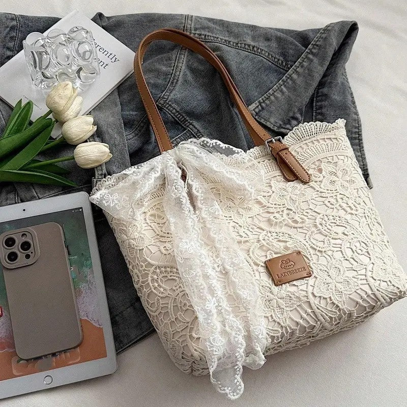 Elegant Lace Tote Bag
