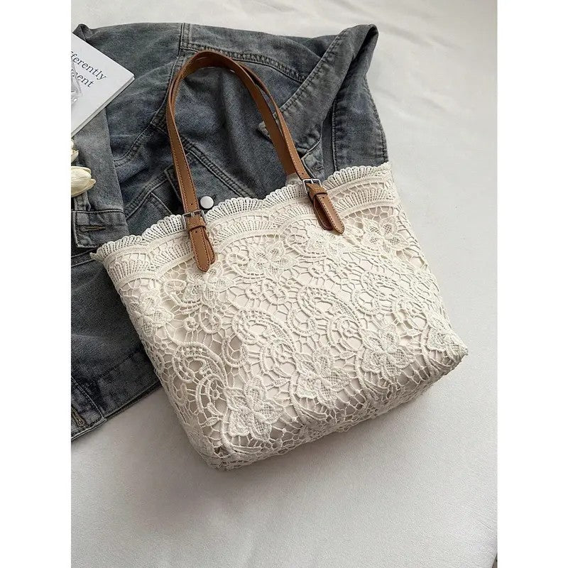 Elegant Lace Tote Bag