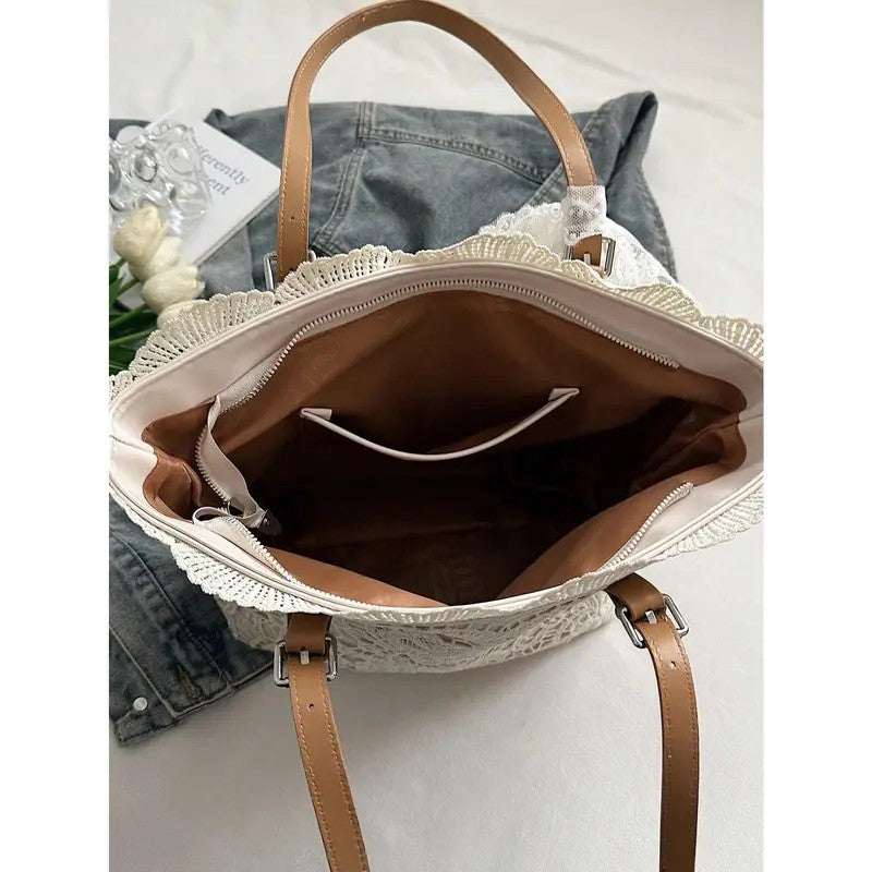 Elegant Lace Tote Bag