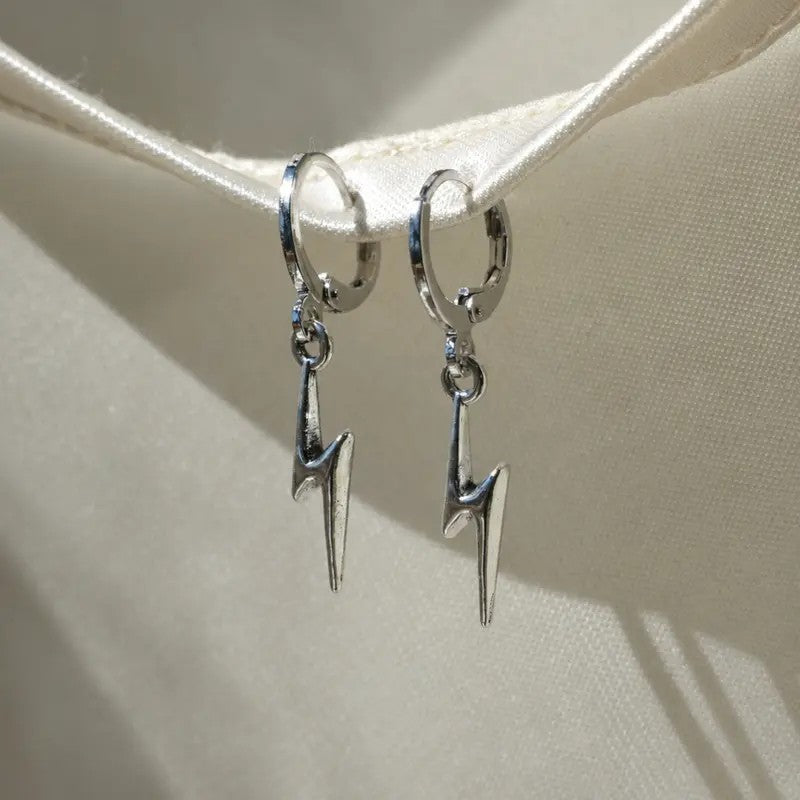 Lightning Bolt Star Drop Earrings