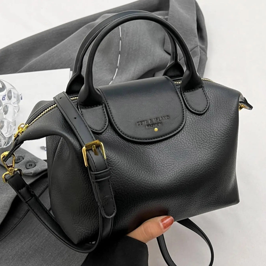 Classic Textured Satchel Bag