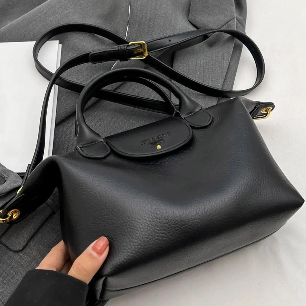 Classic Textured Satchel Bag
