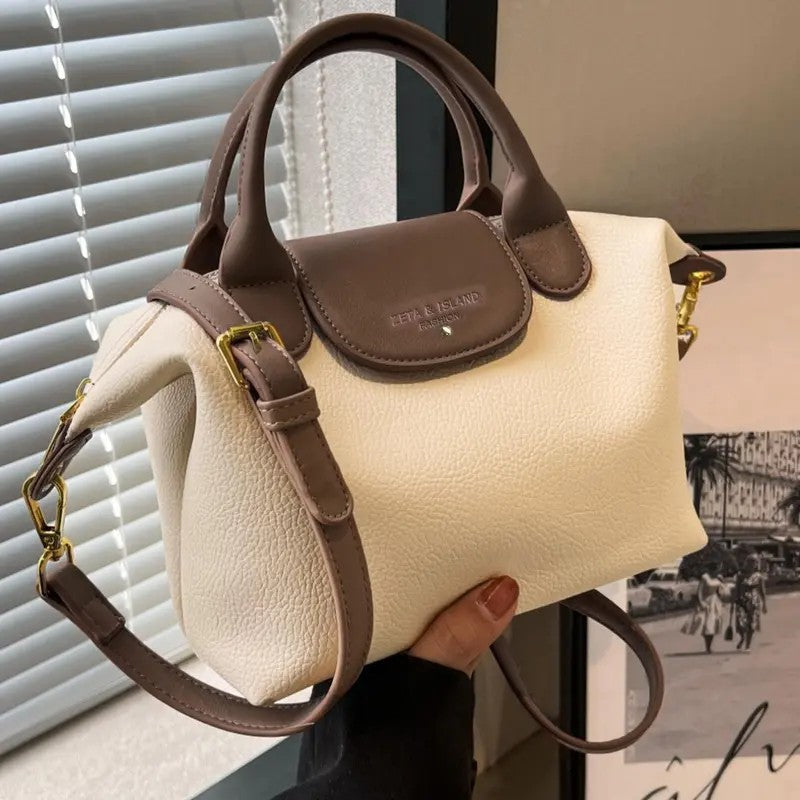 Classic Textured Satchel Bag