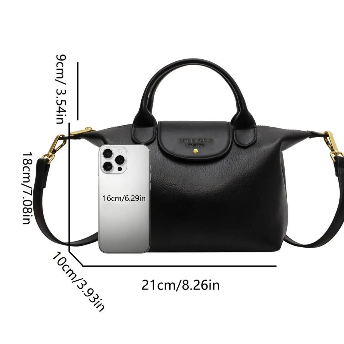 Classic Textured Satchel Bag