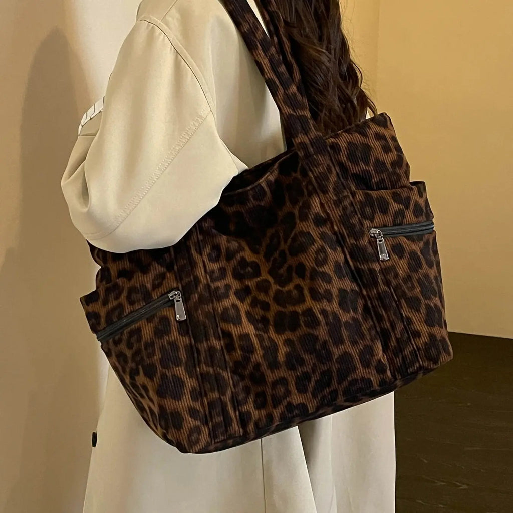 Elegant Leopard Tote Bag Set