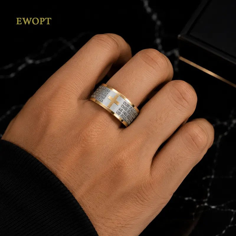 18k Elegant Cross Ring
