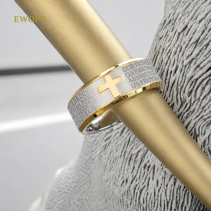 18k Elegant Cross Ring