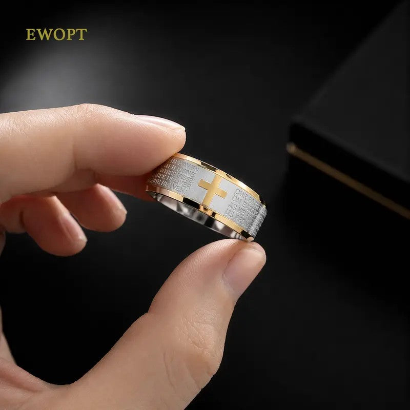 18k Elegant Cross Ring
