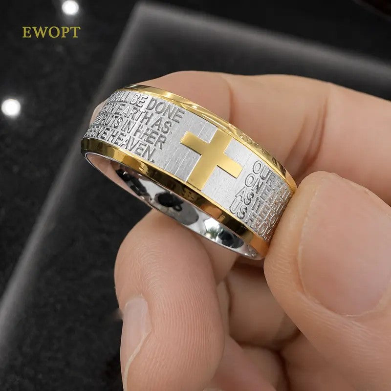 18k Elegant Cross Ring