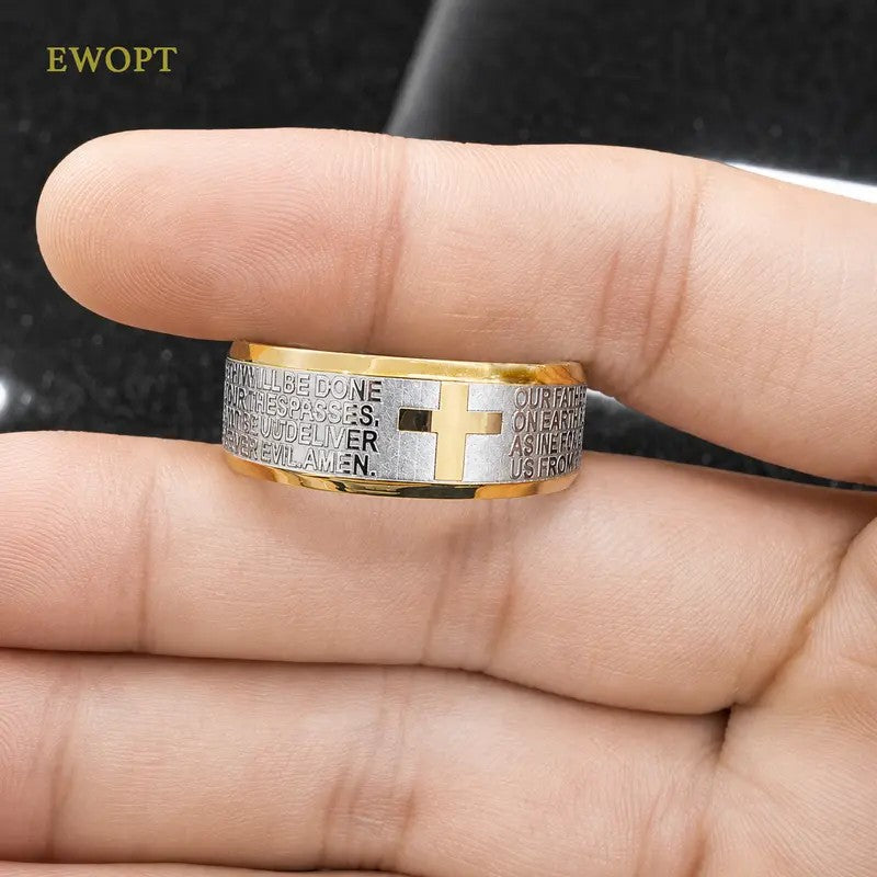 18k Elegant Cross Ring