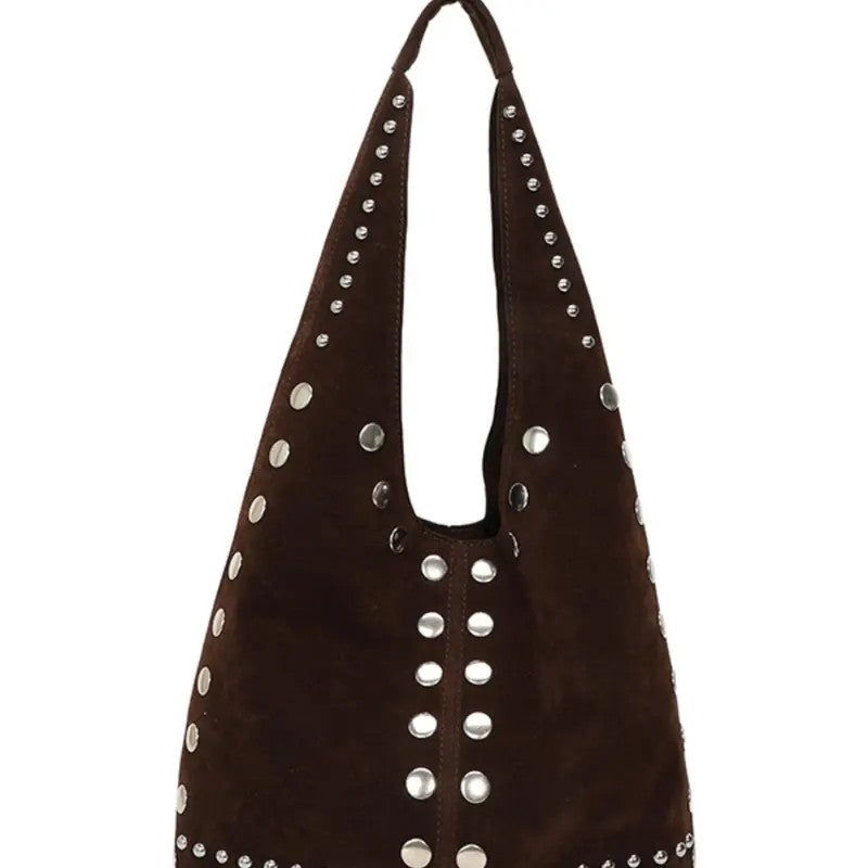 Vintage Studded Shoulder Bag