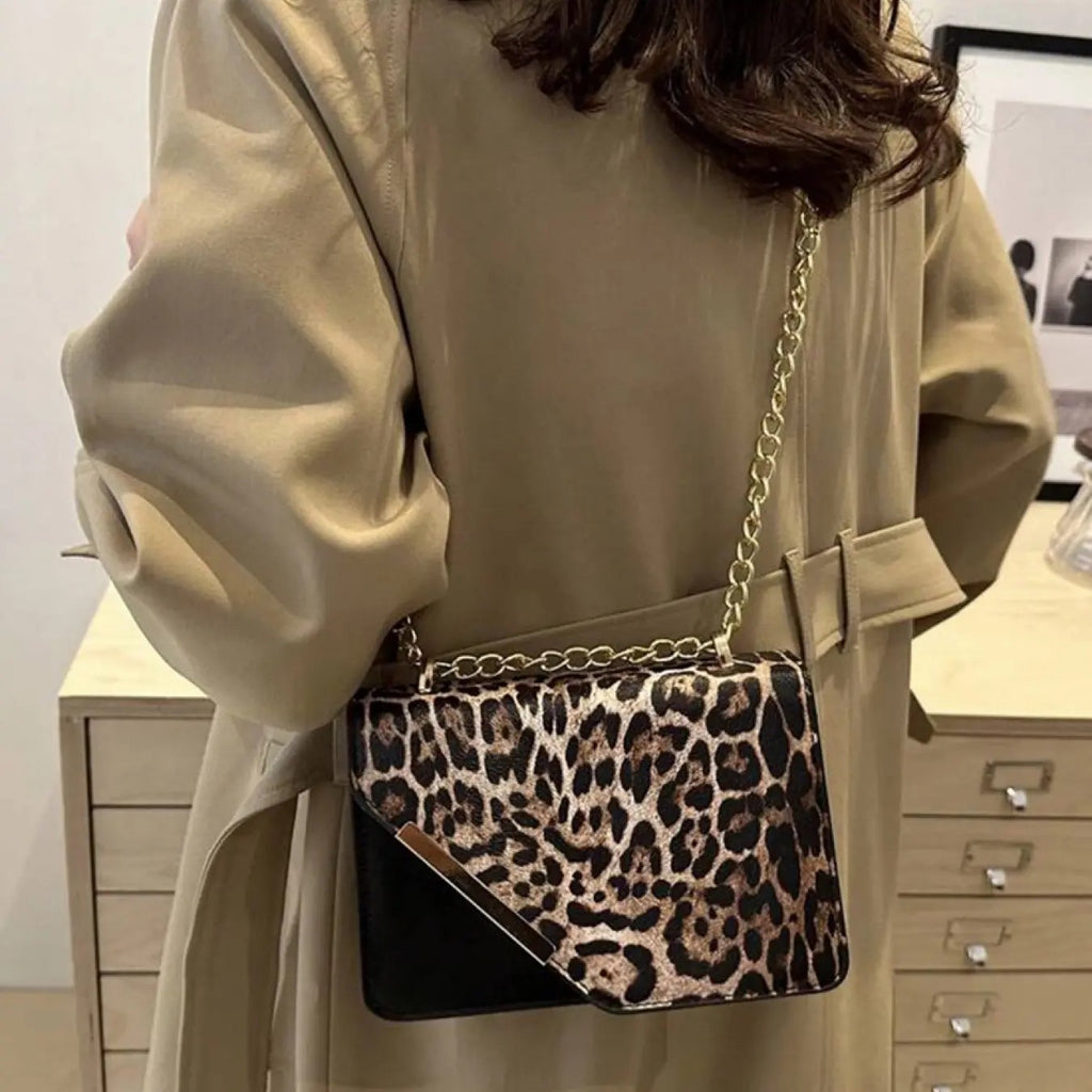 Elegant Leopard Crossbody Bag