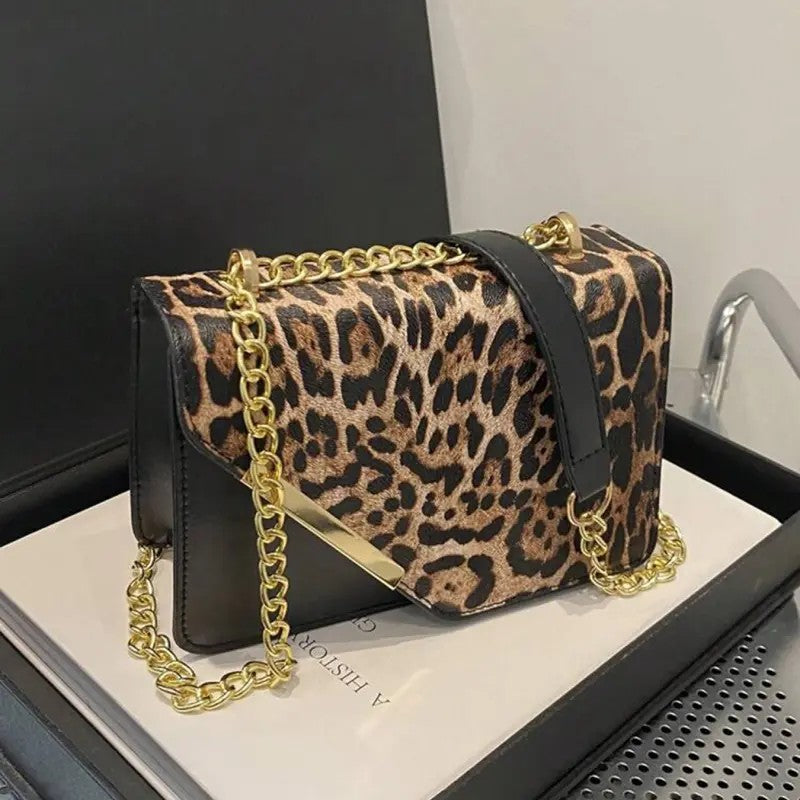 Elegant Leopard Crossbody Bag