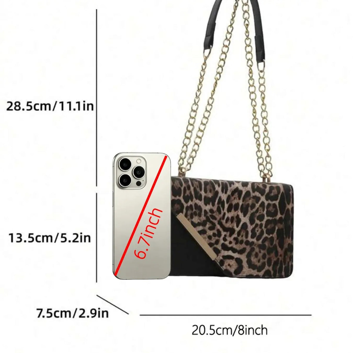 Elegant Leopard Crossbody Bag
