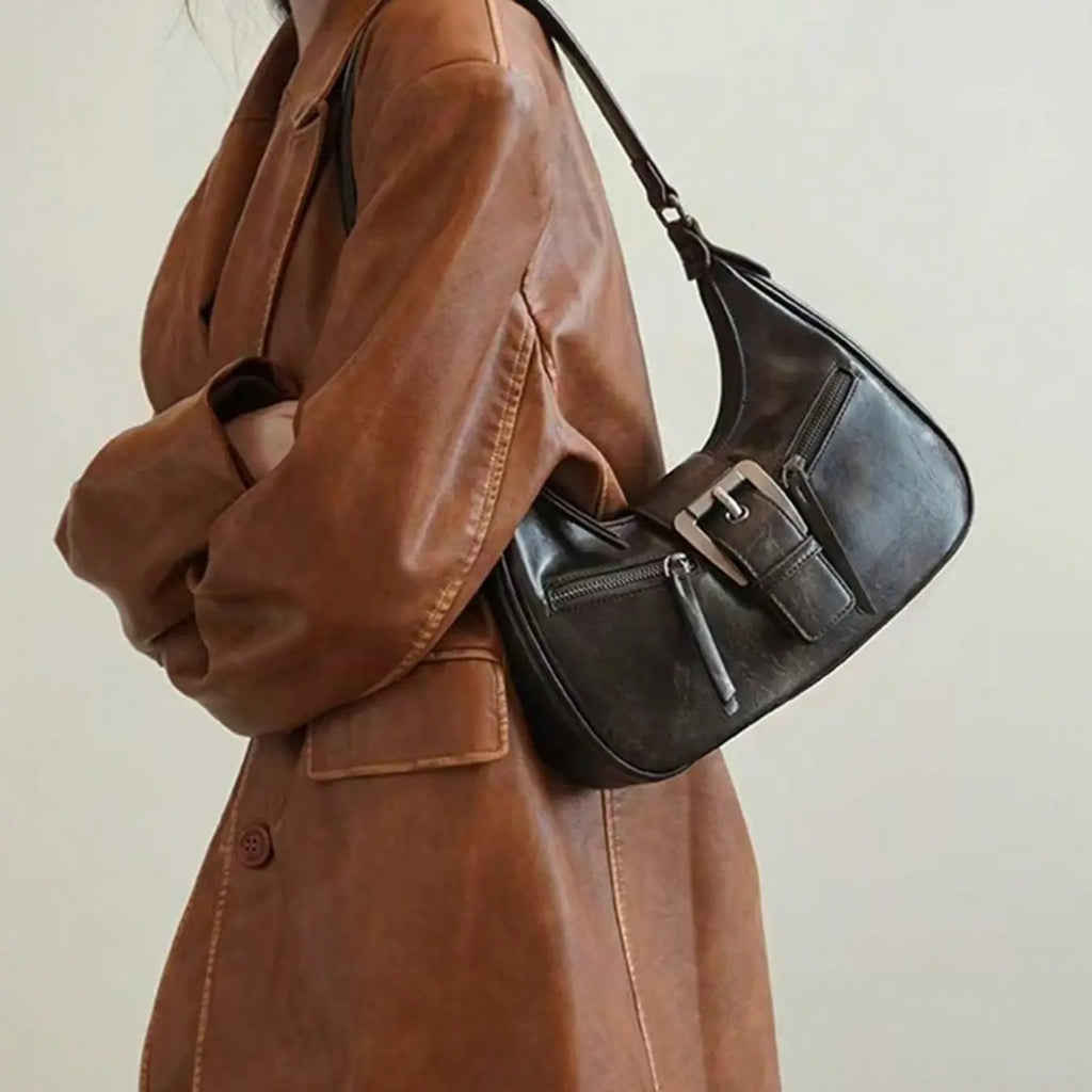 Vintage Retro Buckle Shoulder Bag