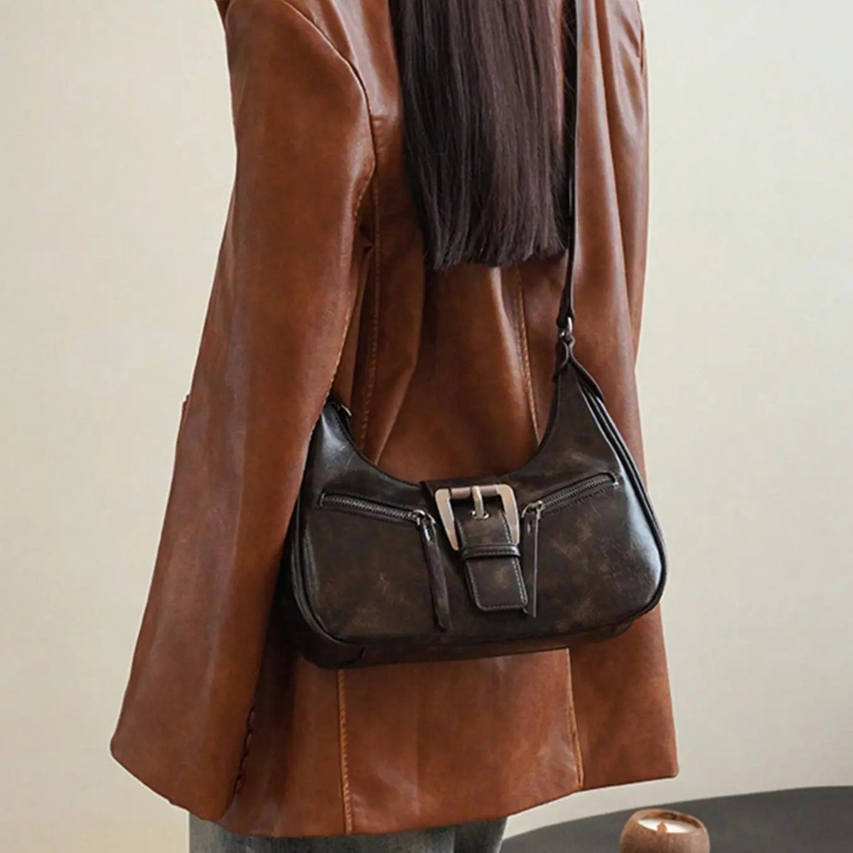 Vintage Retro Buckle Shoulder Bag