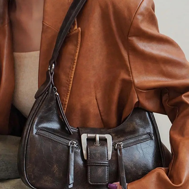 Vintage Retro Buckle Shoulder Bag